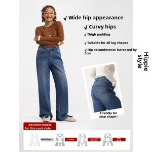 HIPPIE MISS | Plus Size Straight Jean Pant Four Way Stretch