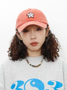 หมวกเบสบอลสไตล์ฮิปฮอปสไตล์สตรีทแบบย้อนยุคสำหรับผู้ชายและผู้หญิง หมวกทรงห้าแฉกแบบนิ่ม หมวกแฟชั่นฤดูใบไม้ผลิและฤดูร้อน