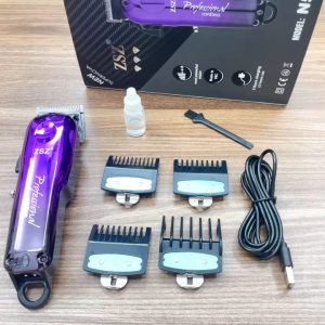 ZSZ Tông đơ cắt tóc N55 lưỡi kép cao cấp 8W pin 2200mAh màu tím thiết kế nhỏ gọn và êm ái