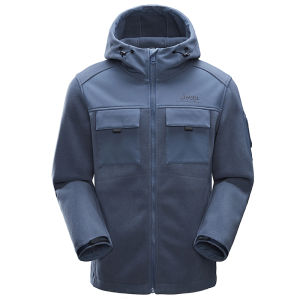 Jeep | Jeep Mens Double-Sided Fleece Jacket Outdoor Cold Resistance Hooded Warm Top Windproof Wear-resistant Ultra-light Static Dissipation