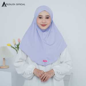 Altalita - Jilbab Bergo Zaida Malay Instan Non Pet Jersey Premium Kerudung Khimar Instan Polos Syari Menutup Dada Non Pet Hijab Malaysia Jumbo Instan Non Pad Terbaru Cocok untuk Sekolah Olahraga Volly Futsal Senam dan Sehari-hari