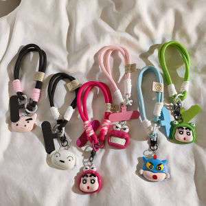 Cute Cartoon Pendants Superhero Little New Nylon Braided Lanyard Universal Mobile Phone Case Accessory Versatile Female Style Wristband Keychain Phone Pendant Anti-Fall
