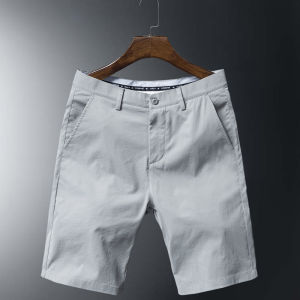 กางเกงขาสั้นลำลองผู้ชาย ผ้าฝ้ายบาง 5 จุด กางเกงขายาวผ้าฝ้ายแท้ ทรงหลวม สไตล์ทำงาน กางเกงขายาวผู้ชาย แฟชั่นฤดูร้อน
