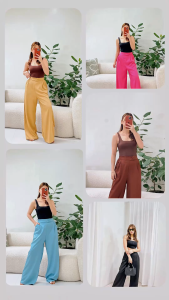 Valerie Pleated Wide Leg Pants  JUSTHIS CLOTHING