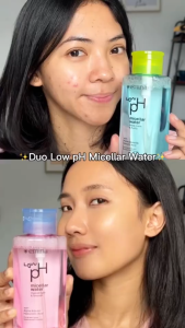NEW! Emina Low pH Micellar Water Made-Calm & Purify/HyaluBright & Smooth - 125ml & 300ml | Pembersih W a j a h-Gentle-Makeup Remover-Double Cleansing