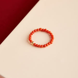 Red Beauty South Red Agate Pearl Ring Womens Ring New Chinese Style Ancient Wind Gift Womens Niche Design Fashion Jewelry