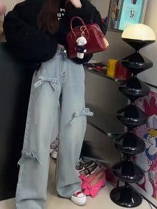 Hot Girl Fashion Pants: Versatile High-Waist & Straight Leg Jeans