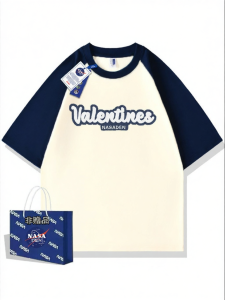 Collaboration Cotton Heavyweight Colorblock Versatile T-shirt