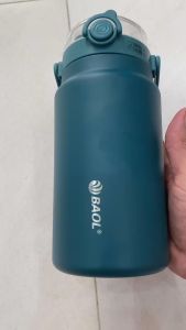 Bình nước giữ nhiệt BAOL WL27 1500ml  Bình giữ nhiệt inox 304 cao cấp có ống hút vỏ nhám giữ nhiệt 20 tiếng tặng kèm cọ vệ sinh