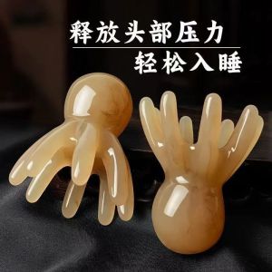 Octopus Design Massage Comb Head Acupoint Therapy Scalp Scratching Brush Eight-Armed Sea Creature Pressure Point Brush
