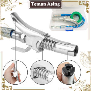 Kepala Pompa Grease Gun / Grease Coupler Heavy Duty Kunci Ganda Dengan Selang Yang Serasi