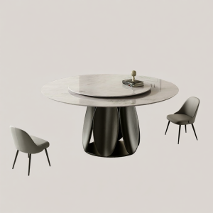 Luxury Artistic Round Marble Dining Table