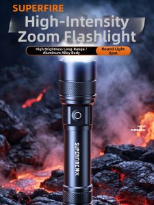 SUPERFIRE | Ultra-bright Rechargeable Portable High-capacity Far-reaching LED Multifunctional Flashlight