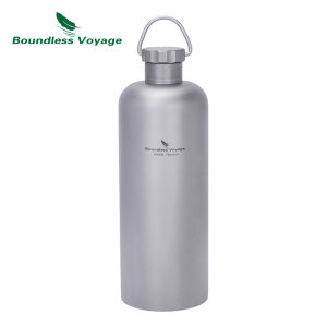 Boundless Voyage 600ml Titanium Sports Water Bottle Lightweight Camping Drinkware for Hiking Travel & Everyday Use Ti3009D