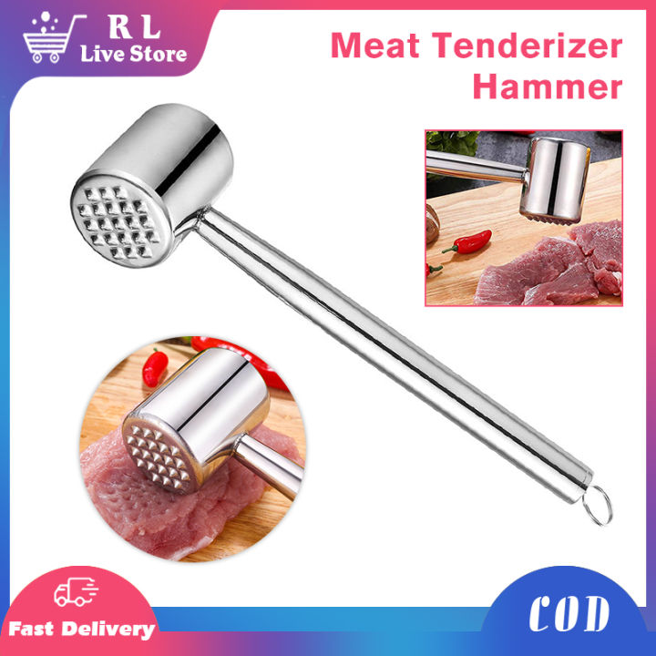 Meat Beating Hammer DualSided Stainless Steel Meat Tenderizer Tool for