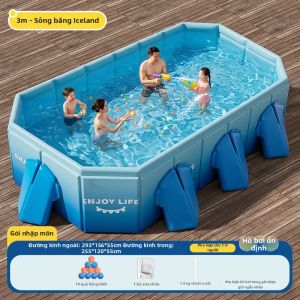 GWYNET | Bể Bơi Gia Đình Cỡ Lớn Có Che Nắng Gấp Gọn Không Cần Bơm Hơi