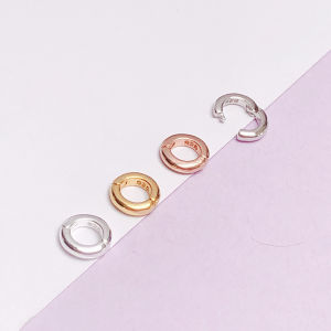 S925 Sterling Silver Living Card Buckle Wolf Tooth Circle Linking Buckle Necklace Bracelet Fashion Jewelry Accessories