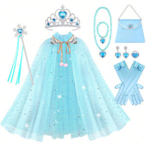 Frozen Halloween Princess Cloak for 2-8 Year Old Girls