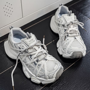 Mens Sport Shoes Casual Shock Absorption Youth Student Trendy High Sensation Fall Winter Low Help Glue Adhesive PU Shoe