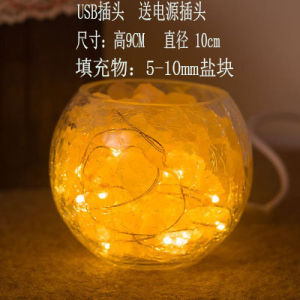 Crystal Salt Light Himalaya European Decoration Table Lamp Creative Fashion Bedroom Ice Crack Glass Bedside Night Light