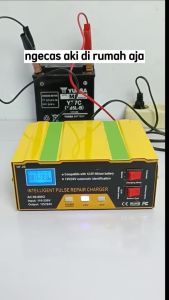 Cas Aki Universal Fast Charging 12V/24V LCD | SUNPRO MF-2B Full Automatic Intelligent Battery Charger 12A | Cas Aki Mobil Cas Aki Motor Real Pict