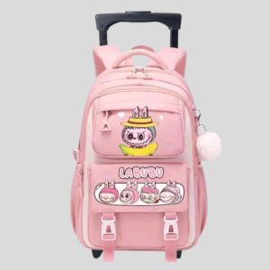 Tas Ransel Troli Labubu Ransel Anak Sekolah SD SMP SMA
