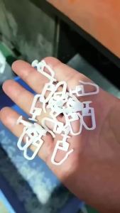 (New) 10Pcs White Plastic Curtain Track Hooks Strong Build Smooth Gliding For Home Curtains