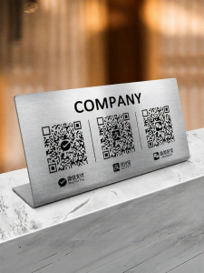 ZHICAIYOU | Custom QR Code Display Stand High-End Advertisement Sign
