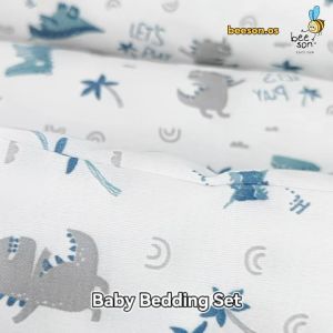 Beeson 3in1 Set Bantal Bayi / Baby Bedding Set with 2 Bolsters & 1 Pillow Cute Soft & Comfortable Design Dinosaur 10731
