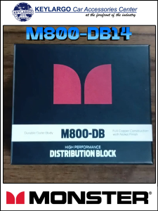 BATTERY TERMINAL 1 IN 4 OUT WITH BUILT-IN DISTRIBUTION BLOCK 12GA/4GA IN 4-4GA/6GA OUT