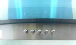 Máy hút mùi kính cong Kaff KF GB705 inox kính chịu lực công suất 1000m3/h thiết kế sang trọng