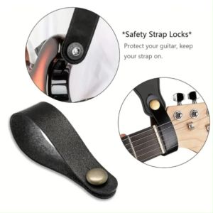 Folk Guitar Strap Buckle Guitar Neck Strap Safe Lock Holder Ukulele Classic Bass Guitar Accessories