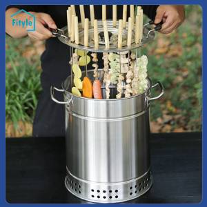 Fityle BBQ Grill Bucket Sturdy Charcoal Grill for Grilling Outdoor Activities Beach