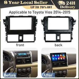 2 Din Car Audio Radio Fascia Frame Adapter for Toyota Vios Yaris 2013- 20179 INCH Big Screen DVD Player Fitting Panel Kit