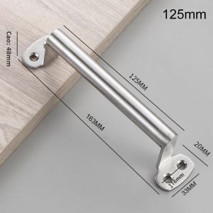1 Cái Tay Nắm Cửa Bằng Thép Không Gỉ Cho Nhà Bếp Hàng Rào Ngoài Trời Phòng Đựng Thức Ăn Hiện Đại Cửa Chuồng Kéo Phần Cứng 125mm/154mm/185mm Kéo Tủ Kim Loại