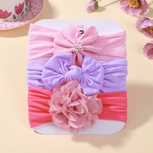 3 pcs thiết lập bé Nylon headbands elastics handmade headwrap cho bé gái sơ sinh trẻ sơ sinh trẻ mới biết đi trẻ em