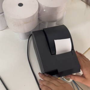 AKAPE - 70mm×30mm Waterproof Thermal Labels 1 Roll With 800 White Labels With Holes And Strong Adhesive Suitable For Address Barcodes Mailing And Supermarkets (1 Roll)