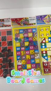 Plastic Bag Classic Board Games Draughts Aeroplane Chess Snake Games Paper Board Kids Game *Ready Stock*