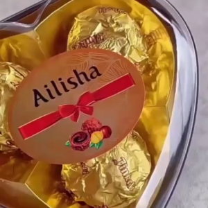 C50 Ailisha Cookie Coated Chocolate 100g Heart Shape isi 8pc