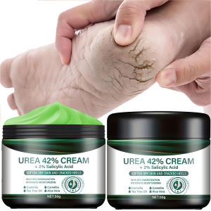 Urea 42% Foot Cream with Salicylic Acid - Intensive Cracked Heel Repair Tea Tree & Aloe Fast Absorption Winter Therapy