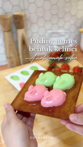 Cetakan Kue Pudding Jelly Cokelat Es Bentuk Kelinci Lucu Dekoratif Bahan Silikon Anti Panas