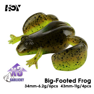 KINGDOM | Kingdom 4pcs High Elastic TPE Frog Fishing Bait 34mm 6.2g 43mm 11g Floating Silicone Swimbait Bass Lure For Freshwater Fishing