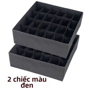 1/2 Hộp Đựng Đồ Gấp Gọn Đa Năng Bằng Vải Không Dệt Dùng Để Đựng Tất Đồ Lót Và Cà Vạt Ngăn Kéo Phân Loại Riêng Biệt