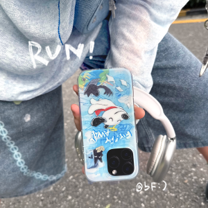 Joyful Dog Original Illustration iPhone 17 pro Max 16 pro Customized Matte Double Layer IME Couples Phone Case Banana Fish