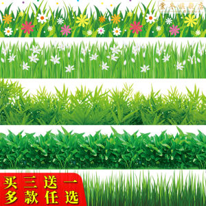 Waterproof Wall Stickers Modern Simple Style Living Room Decorative Corner Wall Mural Self Adhesive PVC Plant Floral