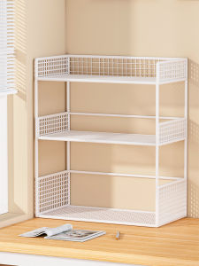 ชั้นวางหนังสือแบบพับได้สำหรับโต๊ะทำงาน ชั้นวางของหลายชั้นสำหรับห้องทำงาน ชั้นวางหนังสือขนาดเล็ก ชั้นวางของสำหรับหน้าต่างแบบเรียบง่าย