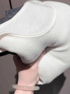 chaqi | Chic Slimming Fleece Lined Thickened Long Sleeve Knitted Base Shirt Women Pure Desire Lazy Match Inner Wear Sweater Square Collar