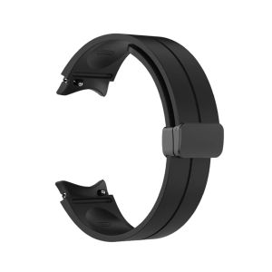 Magnetic Buckle Two-Tone Silicone Strap for Samsung Galaxy Watch 6 5 Pro 4 Classic Band Replacement Bracelet 47mm 45mm 44mm 40mm