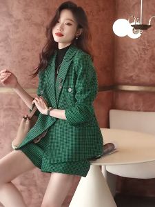 Set Bộ Vest Caro Nhí Áo Và Quần Đùi Sang Trọng Cá Tính (Ko Kèm Áo Lót) BY4597