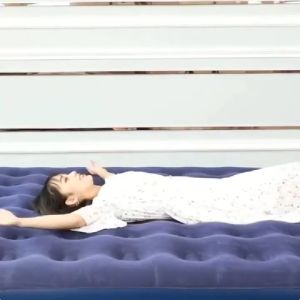 kasur udara [186cm x 137cm] Kasur berkemah indoor dan outdoor kasur tiup